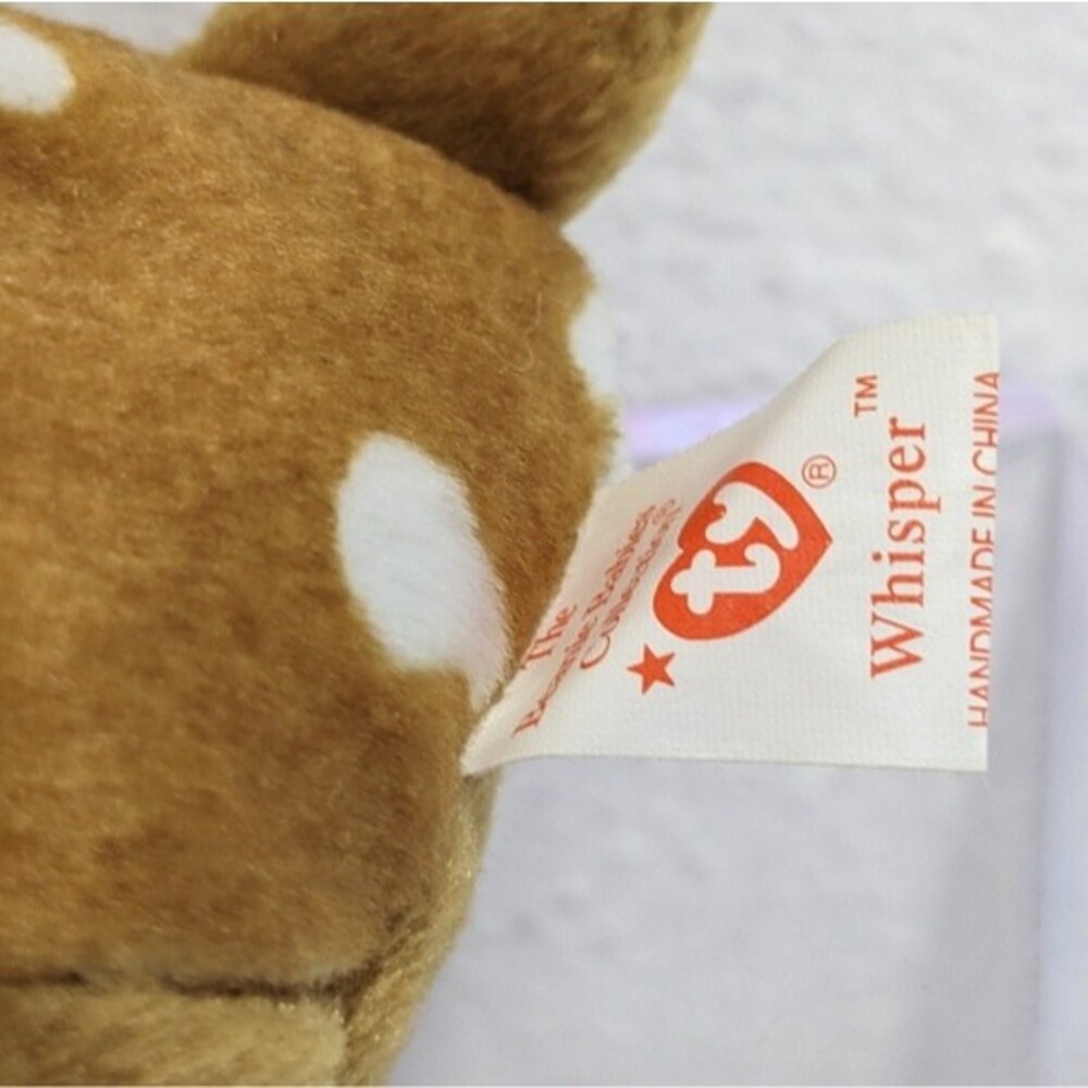 Ty Beanie Babies "Whisper" the Deer, PE Pellets, 1997 - Picture 3 of 12
